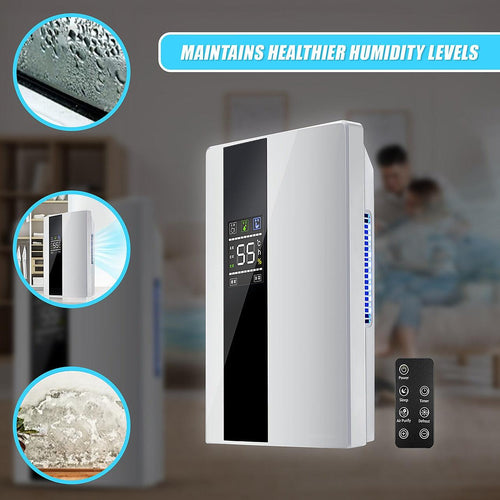 2.2L Dehumidifier Portable Quiet Home Air Dryer for Mould Moisture Damp + Remote