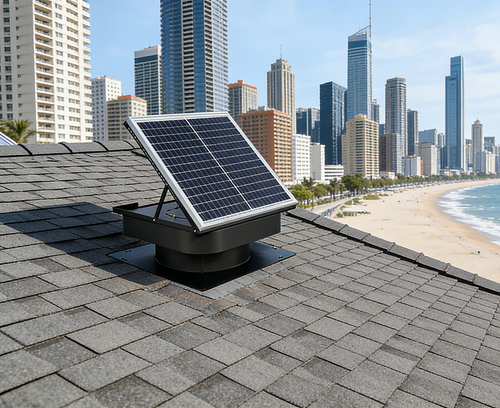 25-30W Solar Roof Vent Fan Exhaust for Home Garage & Van Ventilation