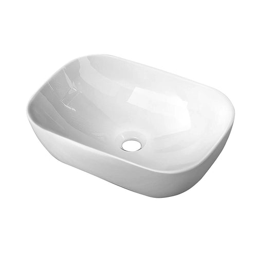 Ceramic Bathroom Basin – Vanity Sink Above Counter Top Mount Bowl for Modern Bathrooms