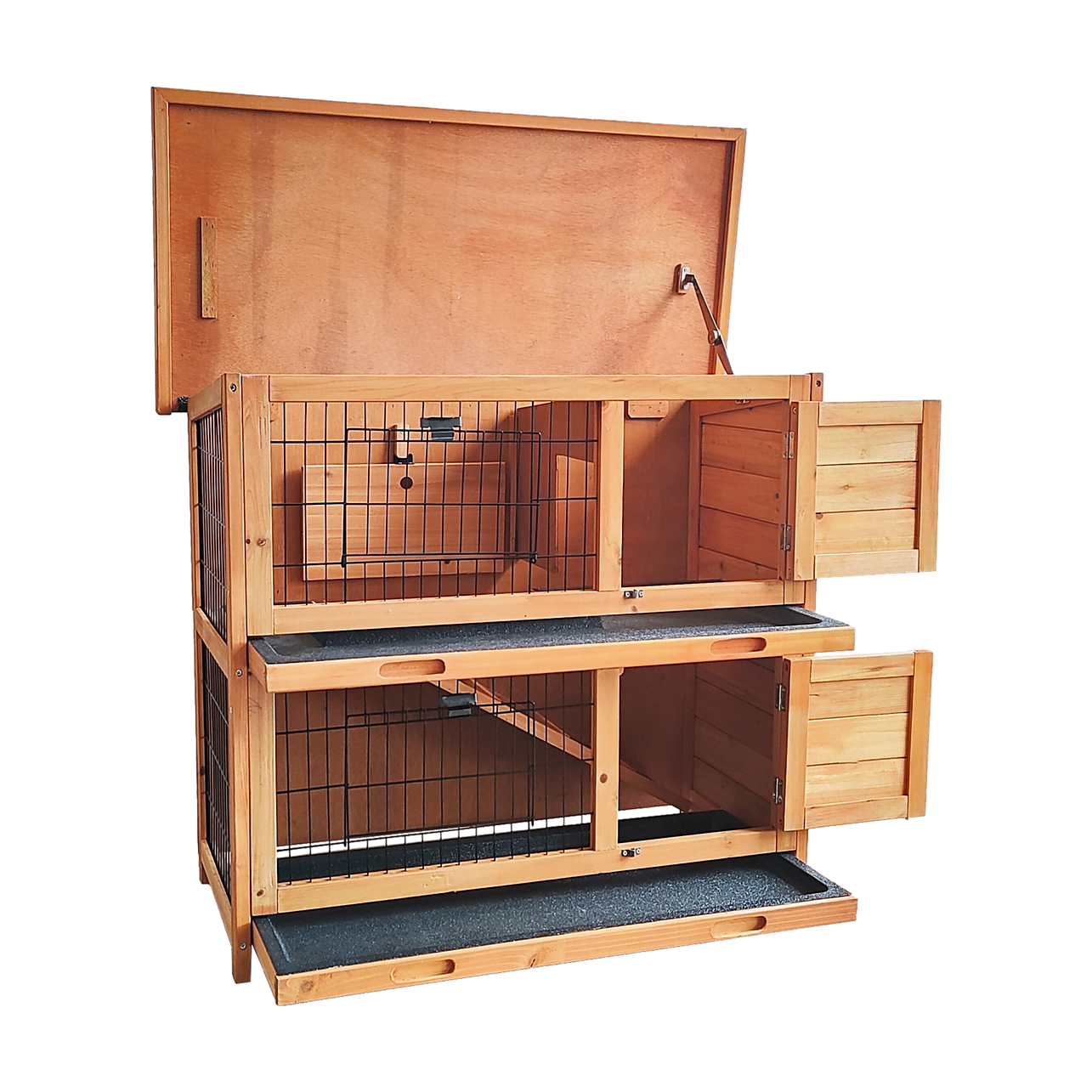 Large Rabbit Hutch with BASE Chicken Coop 2 Storey Guinea Pig Pet Cage