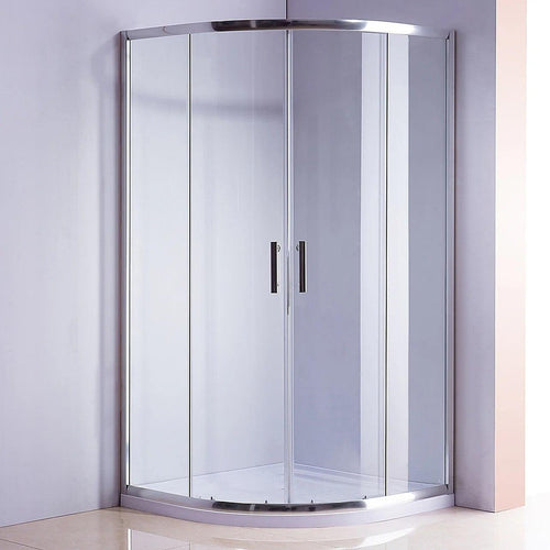 90x90cm Rounded Curved Shower Base in Black