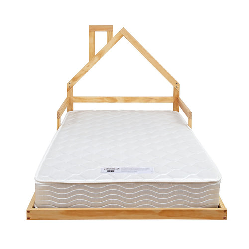 Low Bed for Kids - Wood Pine Wood Single Floor Bed