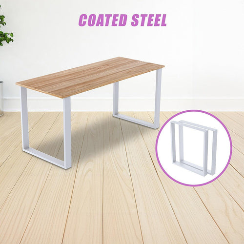 Table Bench Desk Legs Retro Industrial Design - White Square
