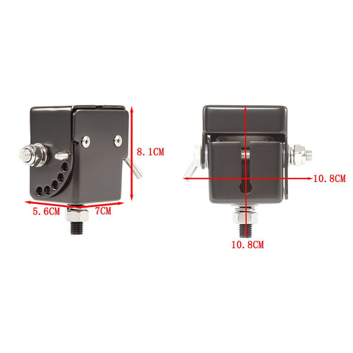 Adjustable Folding UHF Antennas Mount Bracket – Black Bullbar Clamp