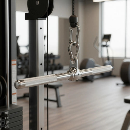 Revolving Straight Bar – Cable Attachment for Tricep, Bicep & Pulley Workouts