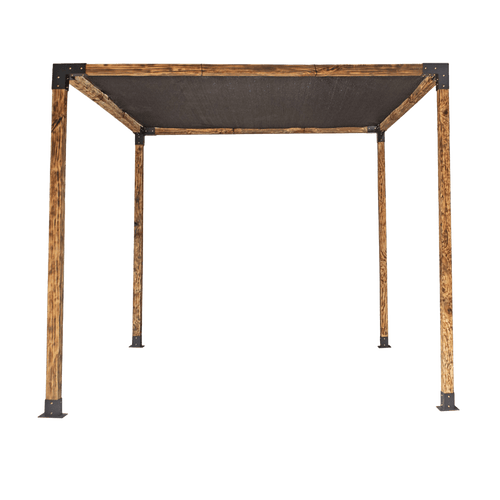 Roof Pergola Gazebo Shed Matte Black Steel Single with Black Screen Brackets DIY Kits