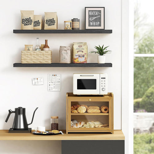 Black Bread Box – Large Kitchen Countertop Bread Storage