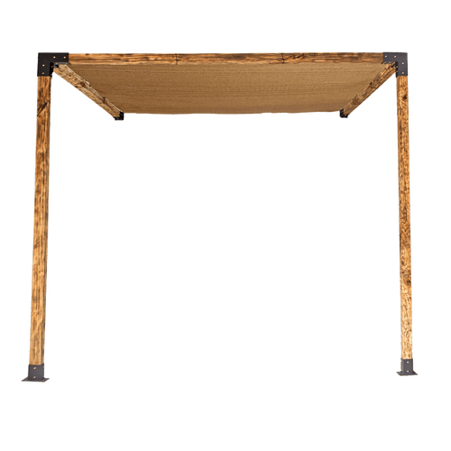 Roof Pergola Gazebo Shed Matte Black Steel Single Wall Mount with Coffee Screen Brackets DIY Kits