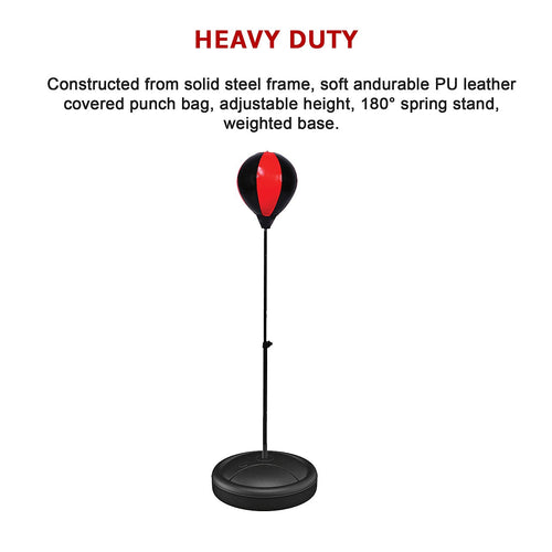 Kids Boxing Punching Bag Set with Training Gloves – Adjustable Fitness Stand for Children