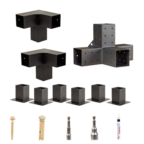 DIY Pergola Kit – Double Wall Mount Set with Brackets