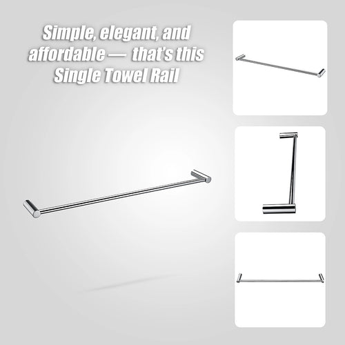 Single Towel Rail - 615mm