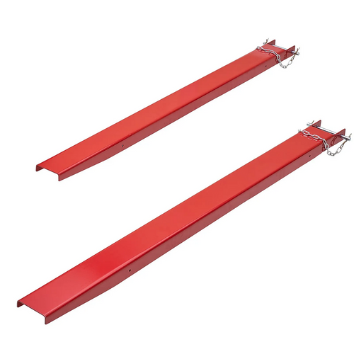 209cm Heavy Duty Forklift Fork Extensions – Carbon Steel Pallet Fork Attachments with Safety Retaining Pins