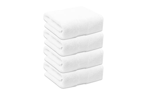500 GSM Cotton Bath Towels 4 Pack White