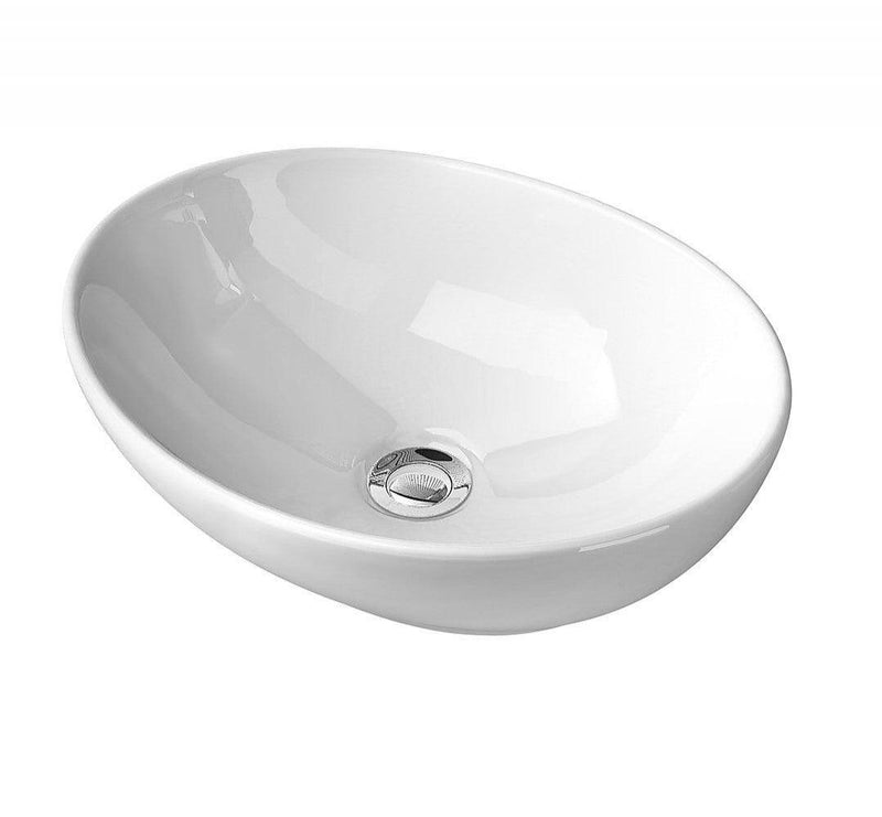 Ceramic Bathroom Basin Vanity Sink Oval Above Counter Top Mount Bowl