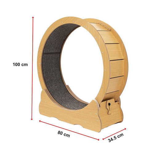 Cat Running Wheel w/ Carpet Runway Cat Exercise Wheel for Fitness Cat Treadmill 