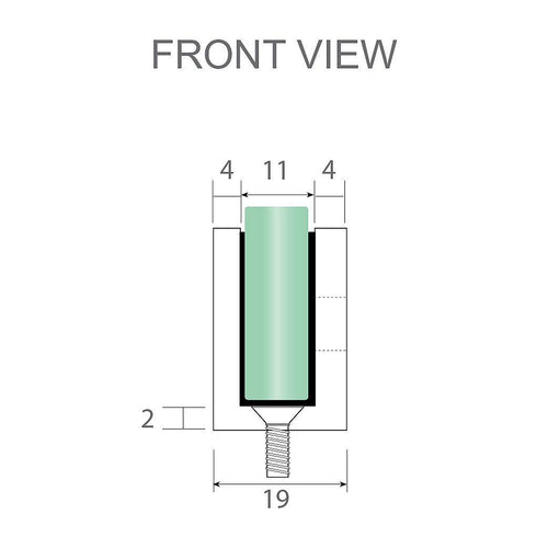 90cm Wall to Wall Frameless Shower Screen with White Brackets and SS Hinges, Square Knob Handle