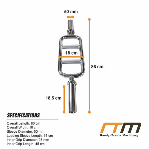 Olympic Tricep Bar 300kg Neutral Grip Weight Lifting Barbell
