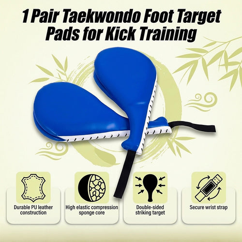 1 Pair Taekwondo Foot Target Pads for Kick Training Practice