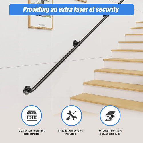 3m Handrail Stair Rail Grab Balustrade Staircase Banister + Installation Kit