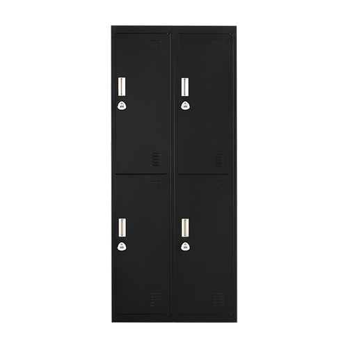 2x2 Door Black Metal Locker – Secure Storage with 3-Digit Combination Lock