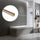 120cm Frameless Glass Bath Screen with Channel and Brass Hinges - Nickel