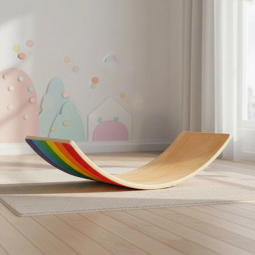 Wooden Wobble Balance Board for Kids Toddlers Adults