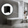 70cm Frameless Swing Bath Screen with Black Hardware