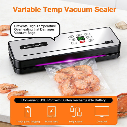 Cordless Food Vacuum Sealer Machine Dry & Wet with 30 Bags