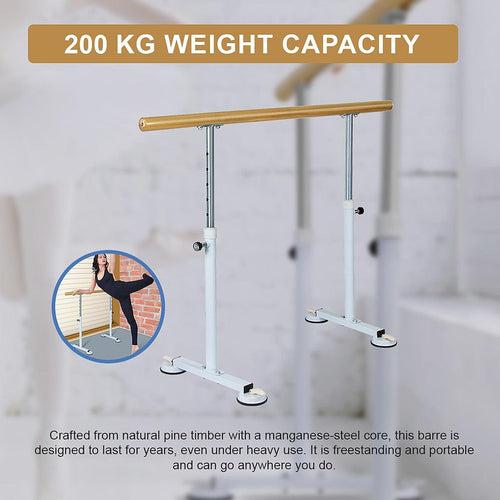 Portable Ballet Bar Stretch Barre Dance Freestanding 1.5M 