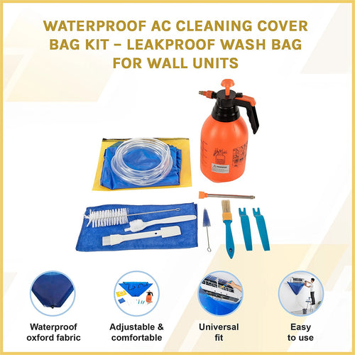 Waterproof AC Cleaning Cover Bag Kit – Leakproof Air Conditioner Wash Bag for Wall-Mounted Units