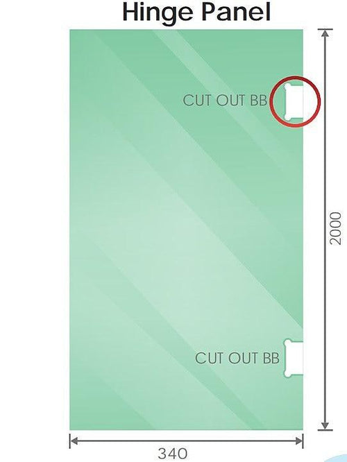 90x100cm Double Door Corner Shower Screen with Chrome Brackets and Brass Hinges, Round Knob Handle