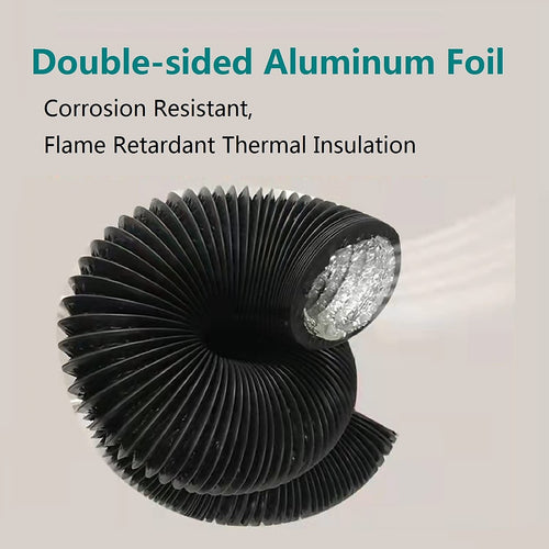Flexible Aluminium Ducting 20.3cm x 7.6m – 4-Layer Vent Hose for HVAC & Dryers
