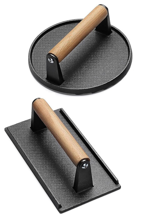 Heavy Duty BBQ Steak Press with Heat-Resistant Handle Grill Tool