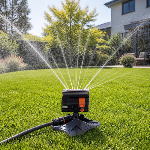 Garden Rotary Sprinkler 3 Arm 360° Adjustable Lawn Watering System