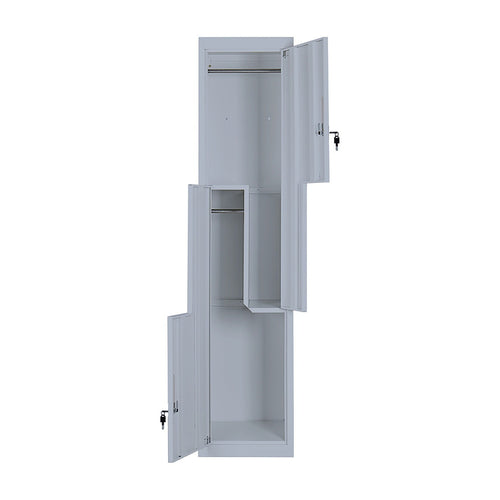 Multipurpose Locker – Grey Dual L-Shaped Door with Standard Lock with 2 Keys