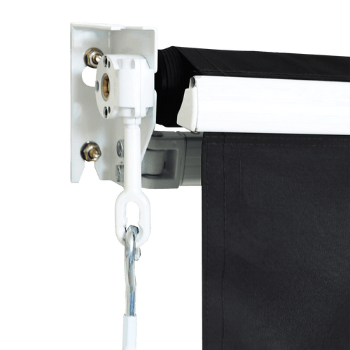 Automatic Retractable Awning 5x2.5m - Black Outdoor Wall Sunshade