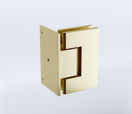 90cm Frameless Swing Bath Screen with Brushed Gold Hardware