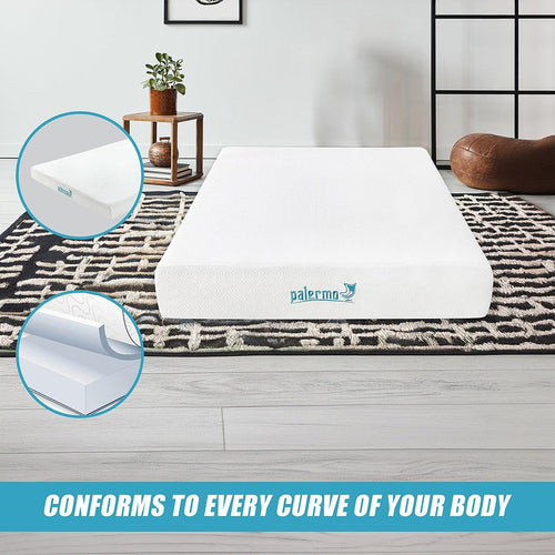 Double 25cm Gel Memory Foam Mattress Dual-Layered - CertiPUR-US