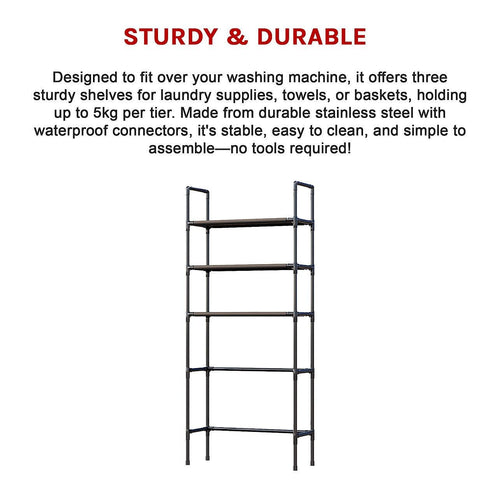 Storage Shelf 3 Tier Rack Portable Laundry Stand Unit Organiser