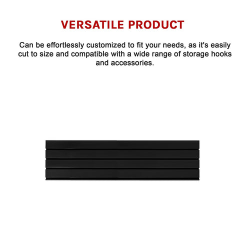 Slatwall Storage Pack for Retail Display Garage Storage - Black PVC Panels