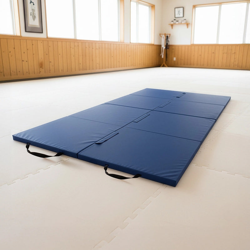 240x122cm Blue Folding Exercise Mat | FactoryFast.com.au