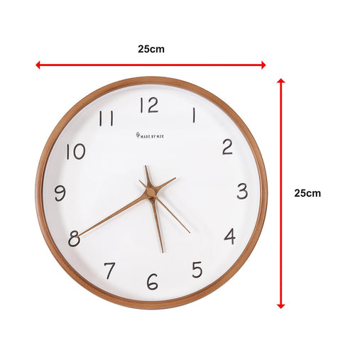 10" Clock Wooden Modern Wall Art