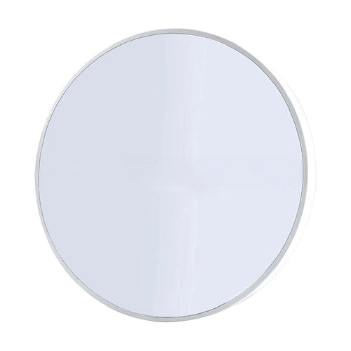 70cm Round Wall Mirror Bathroom Makeup Mirror by Della Francesca - White