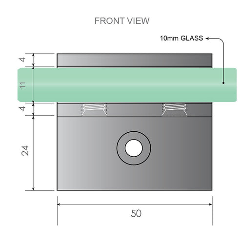 Frameless Shower Screen 90 x 210cm | Curved Glass, Gold Wall F-Bracket