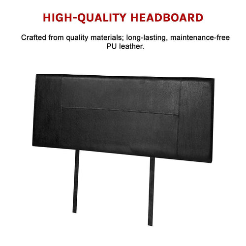 Double Black PU Leather Bed Headboard Bedhead
