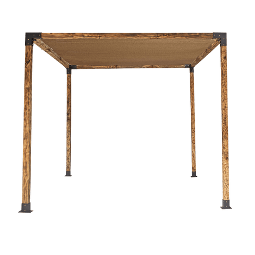 Roof Pergola Gazebo Shed Matte Black Steel Single with Coffee Screen Brackets DIY Kits