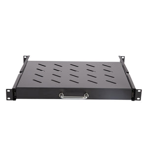 Sliding Rack Server Shelf For Rack 1U 19" 4 Post Rack Mount-Adjustable 15"-22"