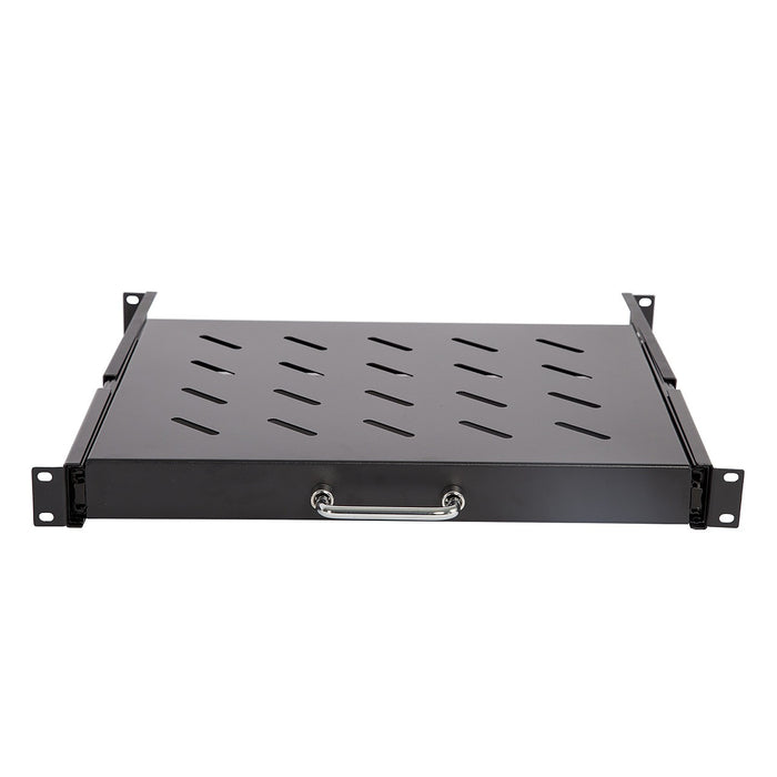 Sliding Rack Server Shelf For Rack 1U 19" 4 Post Rack Mount-Adjustable 15"-22"