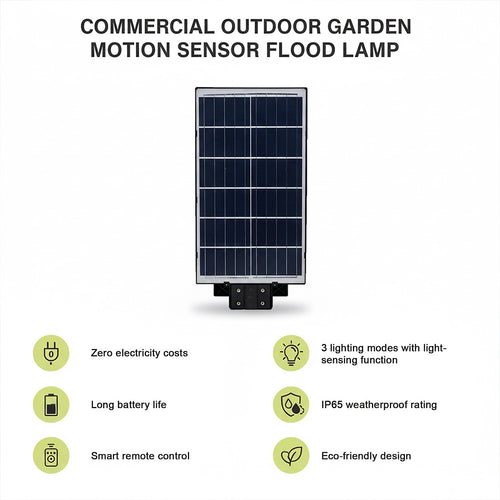 1152 Solar LED Street Light – Commercial Outdoor Flood Lamp with Motion Sensor