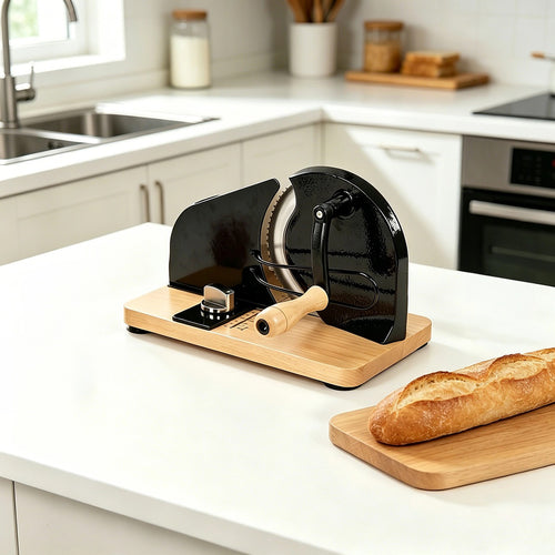 Manual Bread Slicer for Homemade Sourdough with Conveyor Guide
